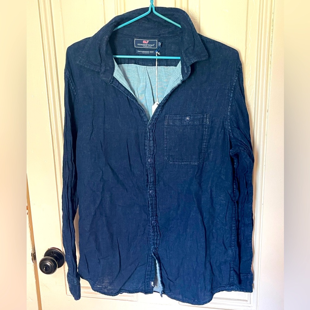 Vineyard Vines Slim Longshore button up 100% cotton size M